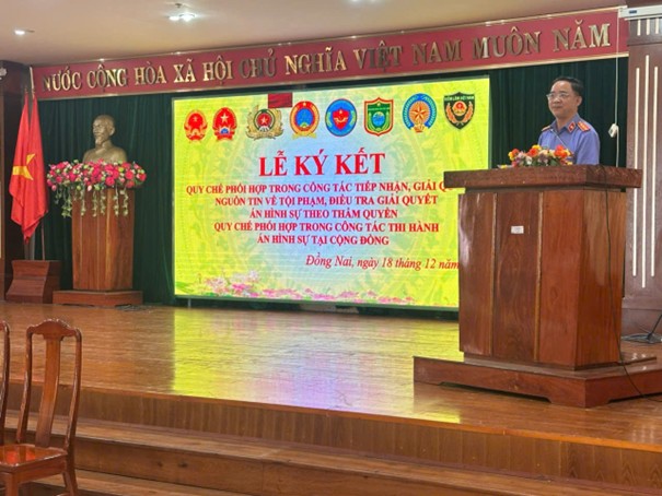 Đội Quản lý thị trường số 11 tham gia ký kết Quy chế phối hợp trong tiếp nhận, giải quyết tố giác, tin báo về tội phạm